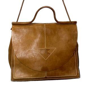 Artisan Leather Boho Satchel Bag‎ Large Argentina Slouch Structure